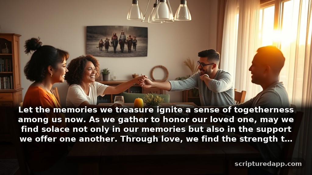 40 Days After Death Prayer for Family: Let the memories we treasure ignite a sense of togetherness among us now. As we gather to honor our loved one, may we find solace not only in our memories but also in the support we offer one another. Through love, we find the strength to cope.
