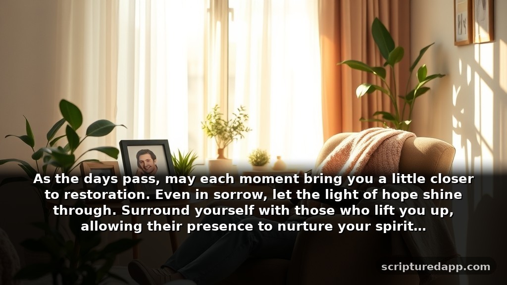 40 Days After Death Prayer for Healing: As the days pass, may each moment bring you a little closer to restoration. Even in sorrow, let the light of hope shine through. Surround yourself with those who lift you up, allowing their presence to nurture your spirit.