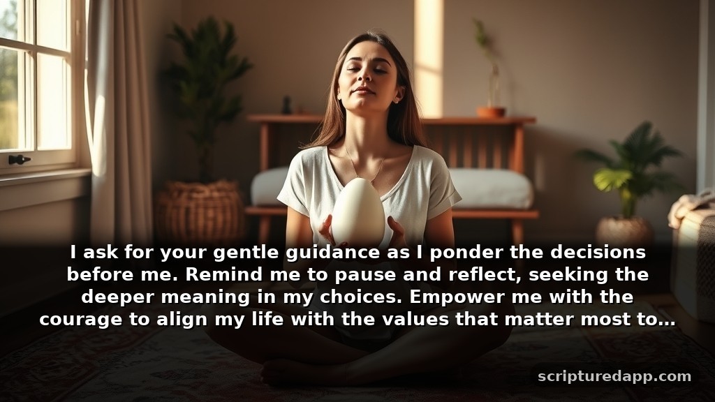 Egg Cleanse Prayer for Guidance: I ask for your gentle guidance as I ponder the decisions before me. Remind me to pause and reflect, seeking the deeper meaning in my choices. Empower me with the courage to align my life with the values that matter most to me.