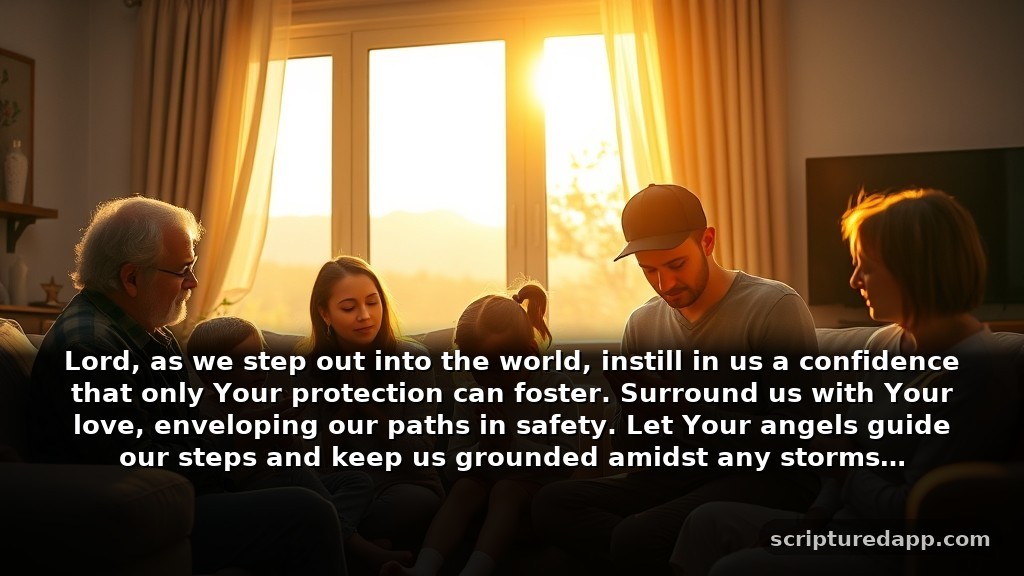 Powerful Intercessory Prayers for Protection: Lord, as we step out into the world, instill in us a confidence that only Your protection can foster. Surround us with Your love, enveloping our paths in safety. Let Your angels guide our steps and keep us grounded amidst any storms.