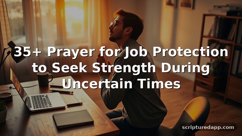 35+ Prayer for Job Protection to Seek Strength During Uncertain Times
