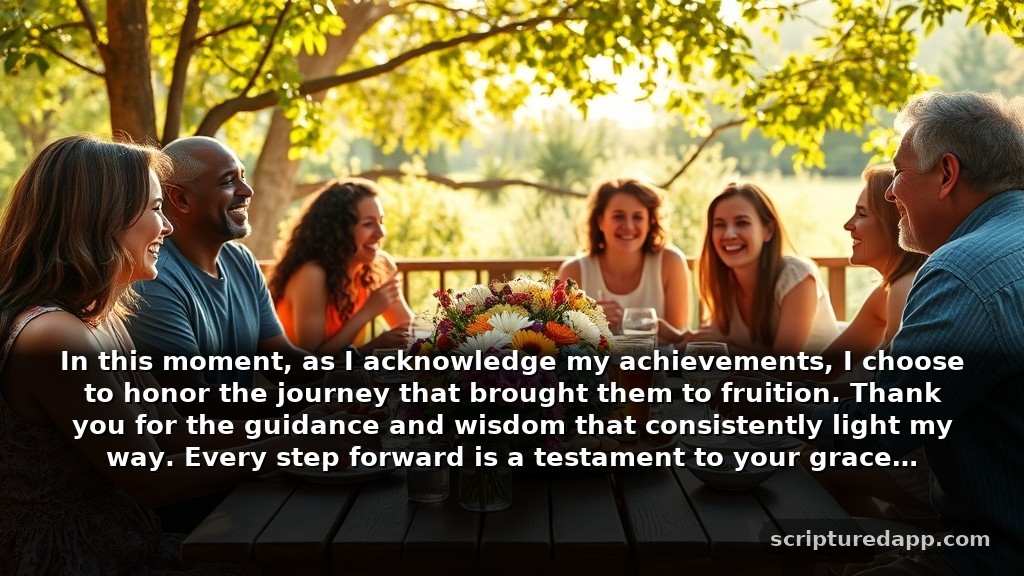 Prayer for Victory in Gratitude: In this moment, as I acknowledge my achievements, I choose to honor the journey that brought them to fruition. Thank you for the guidance and wisdom that consistently light my way. Every step forward is a testament to your grace.
