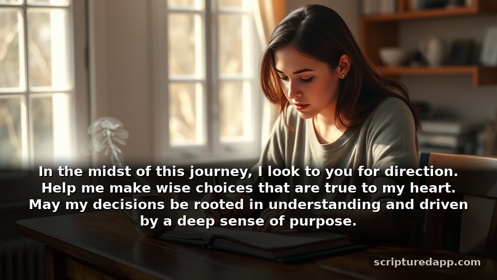 Prayer for Victory in Guidance: In the midst of this journey, I look to you for direction. Help me make wise choices that are true to my heart. May my decisions be rooted in understanding and driven by a deep sense of purpose.