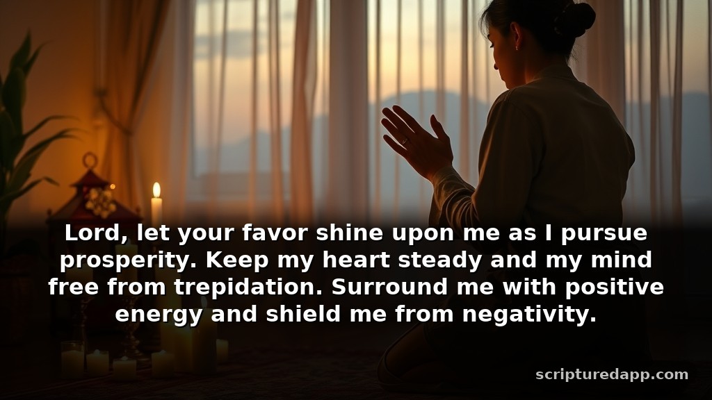 Prayer to Win the Lottery for Protection: Lord, let your favor shine upon me as I pursue prosperity. Keep my heart steady and my mind free from trepidation. Surround me with positive energy and shield me from negativity.