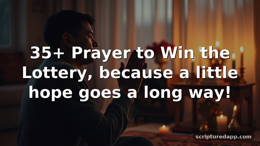 35+ Prayer to Win the Lottery, because a little hope goes a long way!