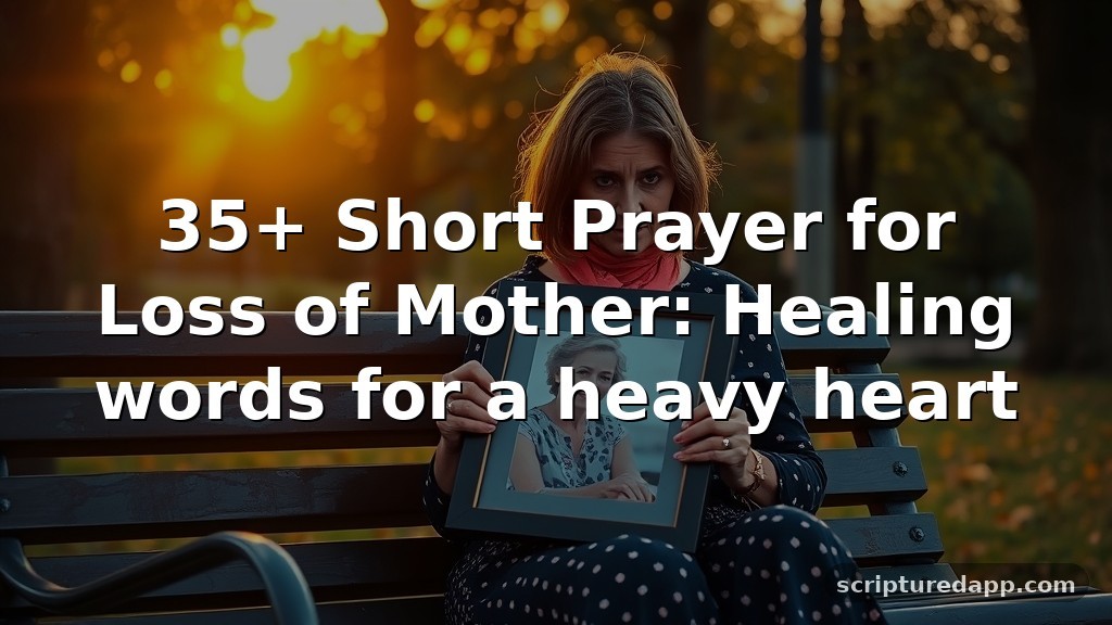 35+ Short Prayer for Loss of Mother: Healing words for a heavy heart