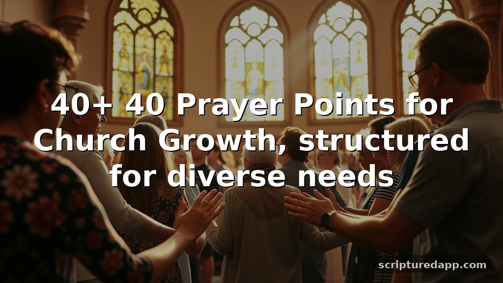 40+ 40 Prayer Points for Church Growth, structured for diverse needs