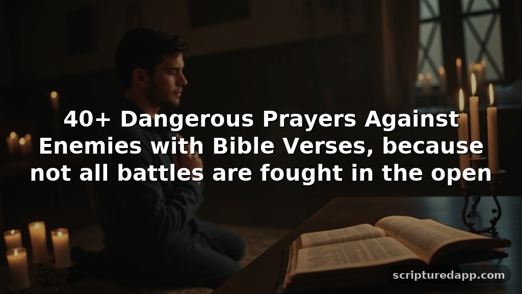 40+ Dangerous Prayers Against Enemies with Bible Verses, because not all battles are fought in the open