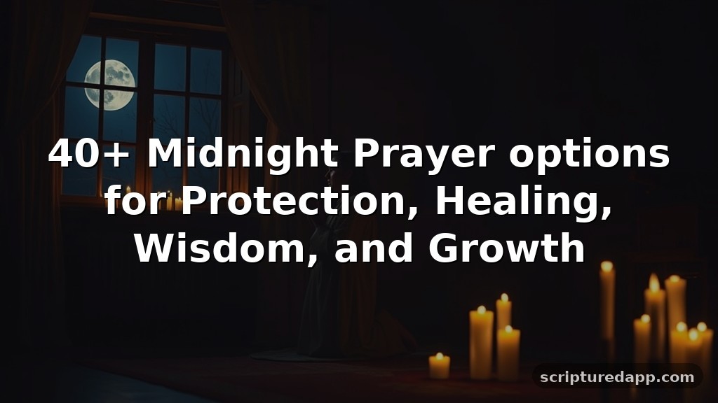 40+ Midnight Prayer options for Protection, Healing, Wisdom, and Growth