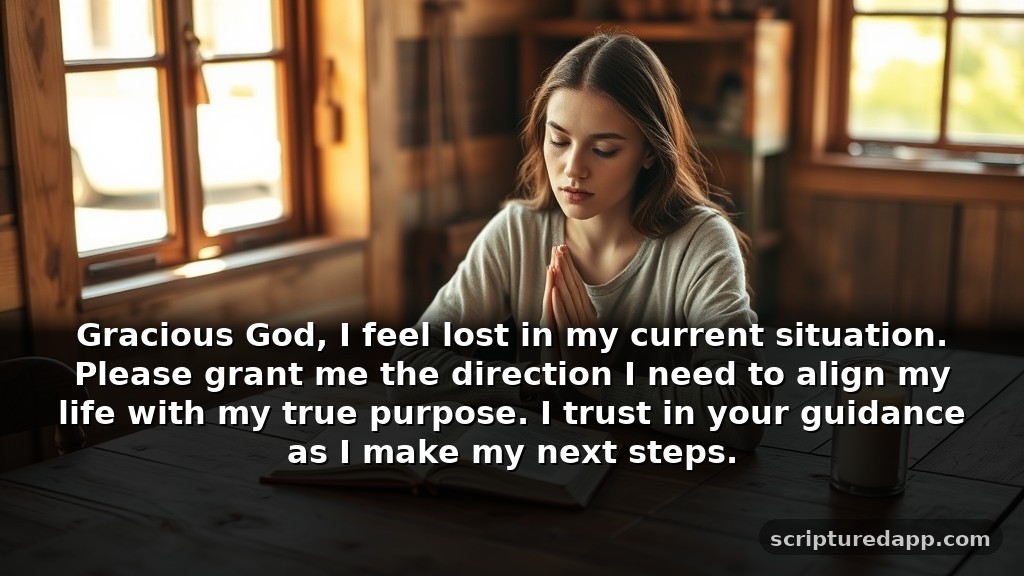 Miracle Prayer that Works Immediately for Guidance: Gracious God, I feel lost in my current situation. Please grant me the direction I need to align my life with my true purpose. I trust in your guidance as I make my next steps.