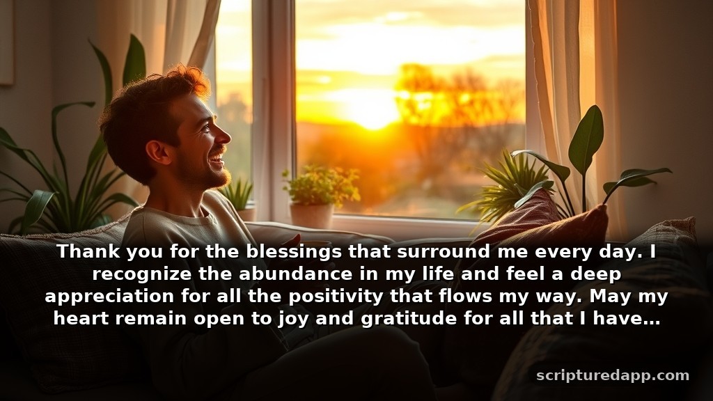 Miracle Prayer that Works Immediately for Gratitude: Thank you for the blessings that surround me every day. I recognize the abundance in my life and feel a deep appreciation for all the positivity that flows my way. May my heart remain open to joy and gratitude for all that I have.
