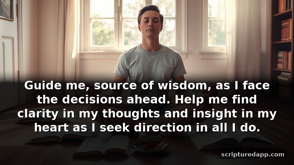 Tuesday Blessings and Prayers for Guidance: Guide me, source of wisdom, as I face the decisions ahead. Help me find clarity in my thoughts and insight in my heart as I seek direction in all I do.
