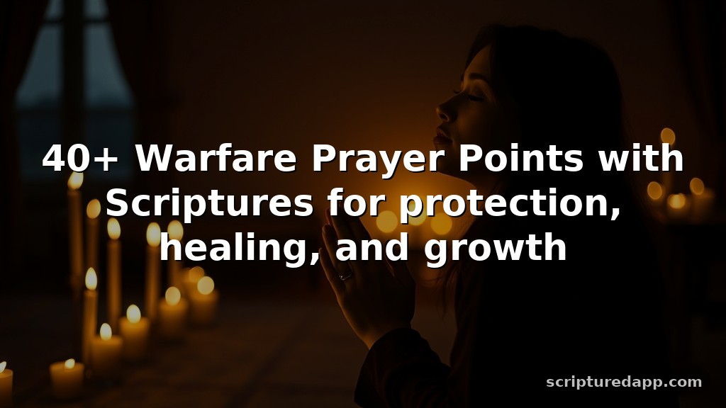 40+ Warfare Prayer Points with Scriptures for protection, healing, and growth