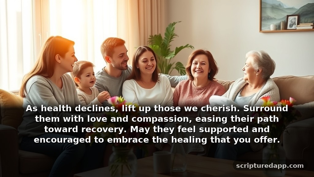Wednesday Prayer for Family and Friends Healing: As health declines, lift up those we cherish. Surround them with love and compassion, easing their path toward recovery. May they feel supported and encouraged to embrace the healing that you offer.