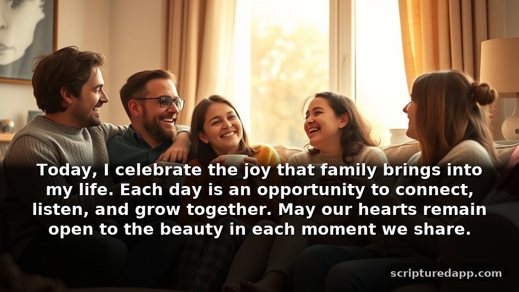 Wednesday Prayer for Family and Friends Gratitude: Today, I celebrate the joy that family brings into my life. Each day is an opportunity to connect, listen, and grow together. May our hearts remain open to the beauty in each moment we share.