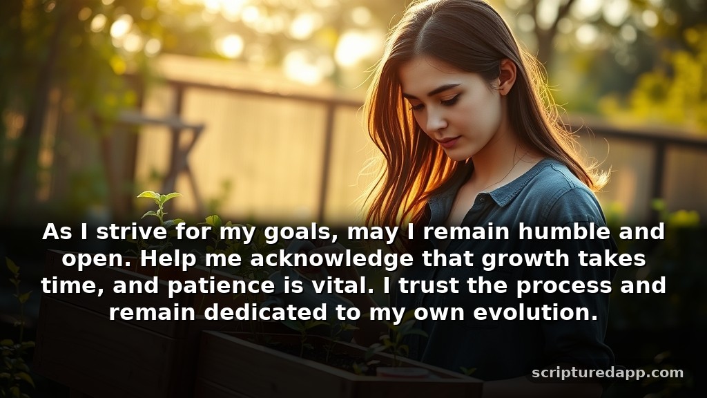 30 Short Offering Prayers for Growth: As I strive for my goals, may I remain humble and open. Help me acknowledge that growth takes time, and patience is vital. I trust the process and remain dedicated to my own evolution.