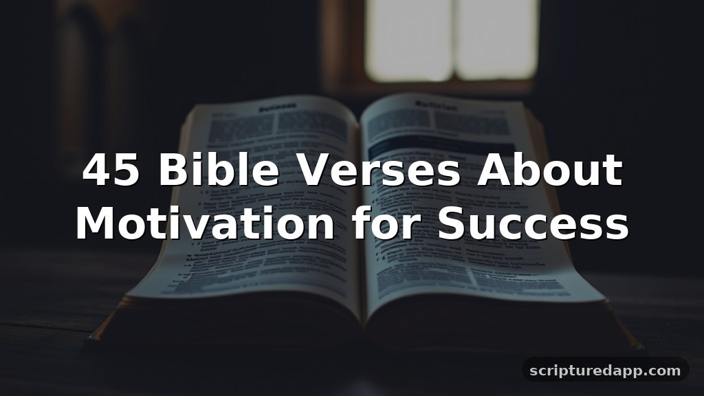 45 Bible Verses About Motivation for Success