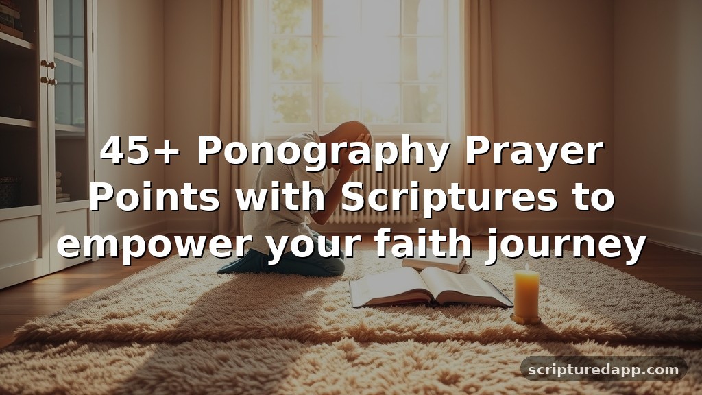 45+ Ponography Prayer Points with Scriptures to empower your faith journey