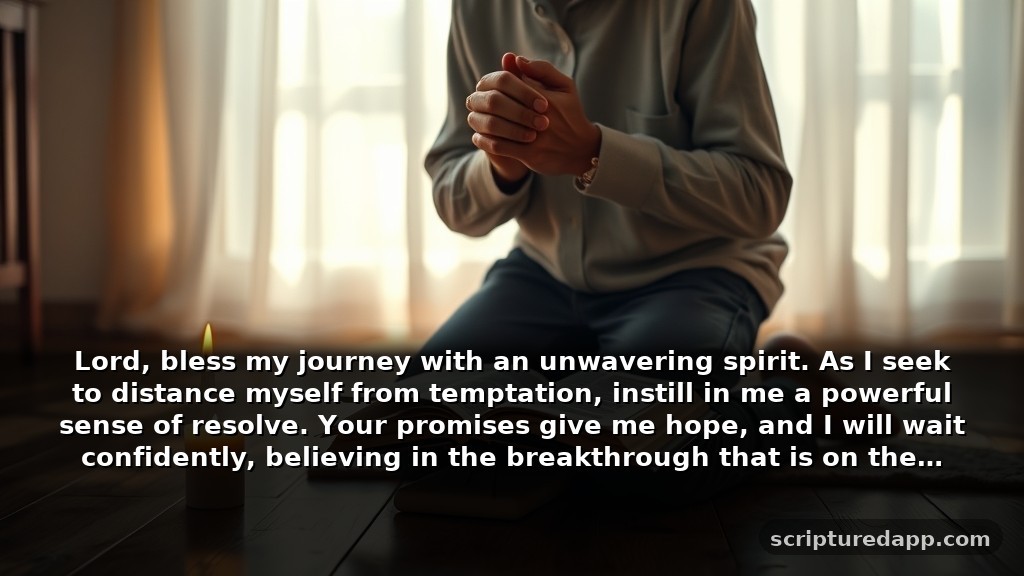 Patient Pornography Prayer Points with Scriptures: Lord, bless my journey with an unwavering spirit. As I seek to distance myself from temptation, instill in me a powerful sense of resolve. Your promises give me hope, and I will wait confidently, believing in the breakthrough that is on the way.
