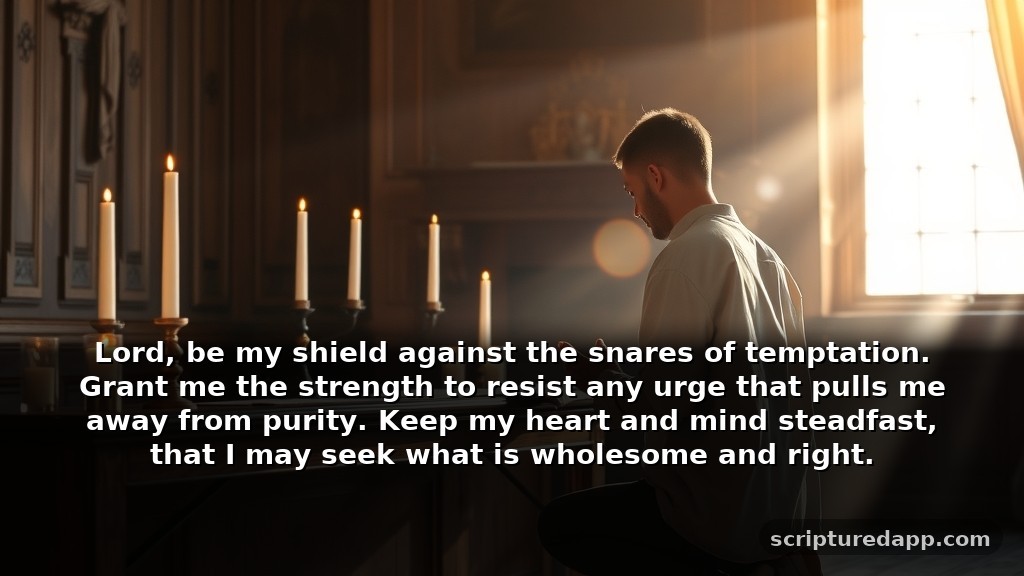 Protective Pornography Prayer Points with Scriptures: Lord, be my shield against the snares of temptation. Grant me the strength to resist any urge that pulls me away from purity. Keep my heart and mind steadfast, that I may seek what is wholesome and right.