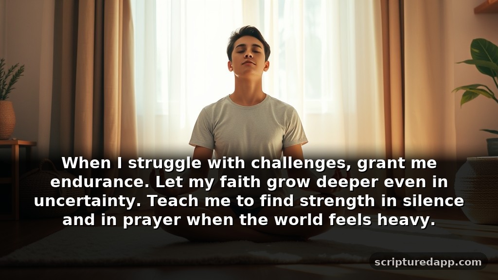 St Michael Prayer Warning for Patience in Difficult Times: When I struggle with challenges, grant me endurance. Let my faith grow deeper even in uncertainty. Teach me to find strength in silence and in prayer when the world feels heavy.