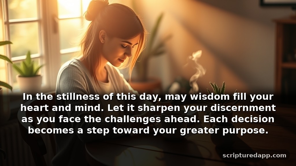Monday Blessings and Prayers for Guidance: In the stillness of this day, may wisdom fill your heart and mind. Let it sharpen your discernment as you face the challenges ahead. Each decision becomes a step toward your greater purpose.