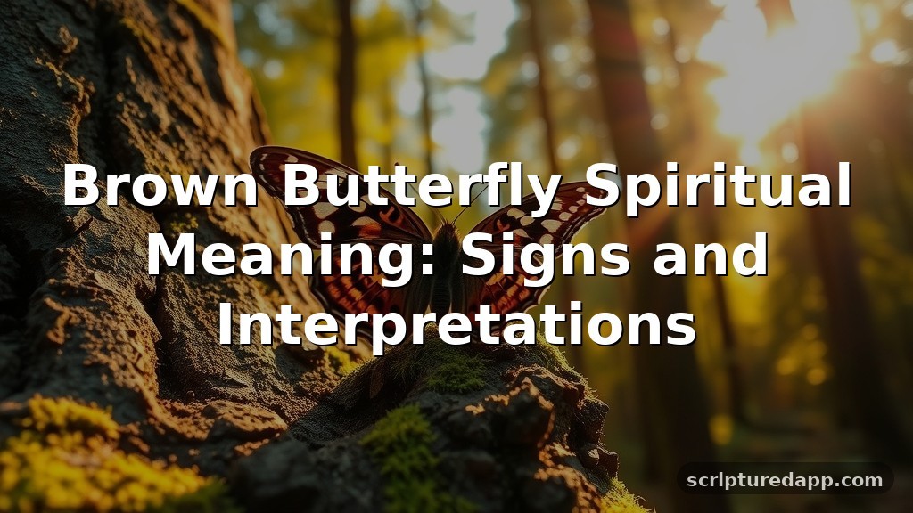 Brown Butterfly Spiritual Meaning: Signs and Interpretations