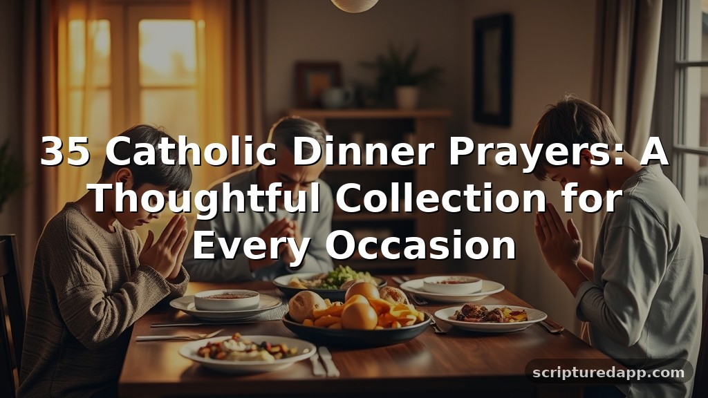35 Catholic Dinner Prayers: A Thoughtful Collection for Every Occasion