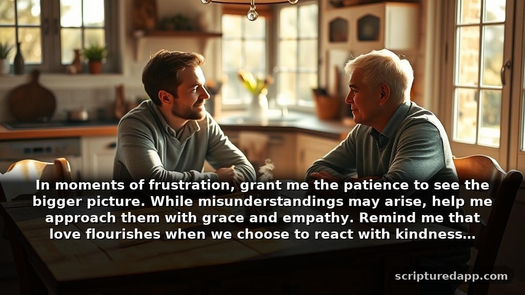 Daily Prayer for the Man I Love: Cultivating Patience and Understanding: In moments of frustration, grant me the patience to see the bigger picture. While misunderstandings may arise, help me approach them with grace and empathy. Remind me that love flourishes when we choose to react with kindness instead of annoyance.