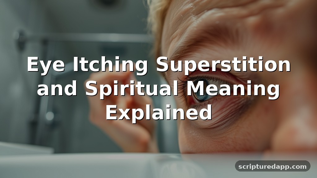 Eye Itching Superstition and Spiritual Meaning Explained