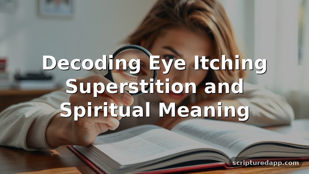 Decoding Eye Itching Superstition and Spiritual Meaning