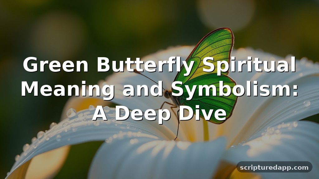 Green Butterfly Spiritual Meaning and Symbolism: A Deep Dive