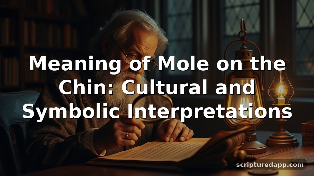 Meaning of Mole on the Chin: Cultural and Symbolic Interpretations