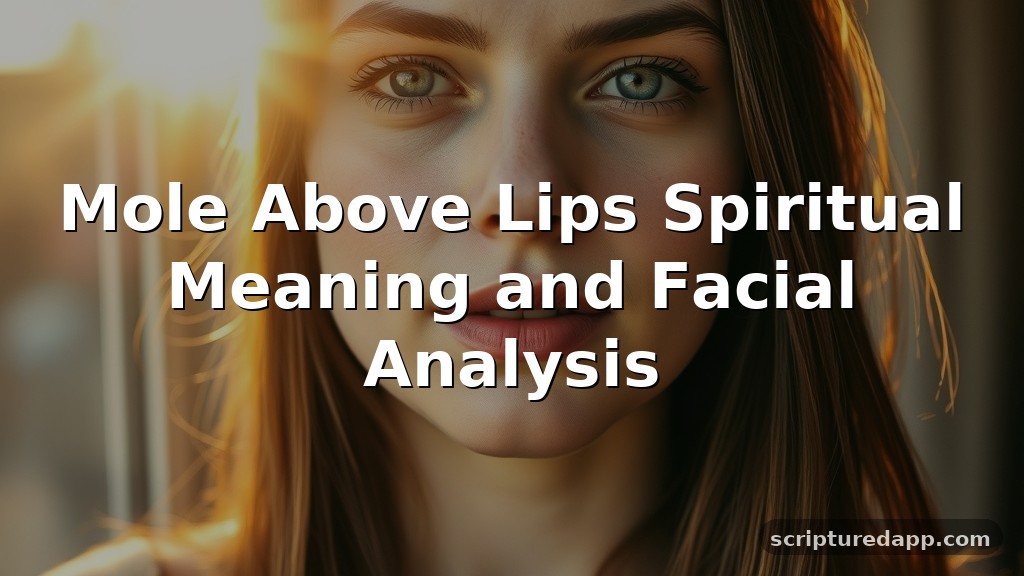Mole Above Lips Spiritual Meaning and Facial Analysis
