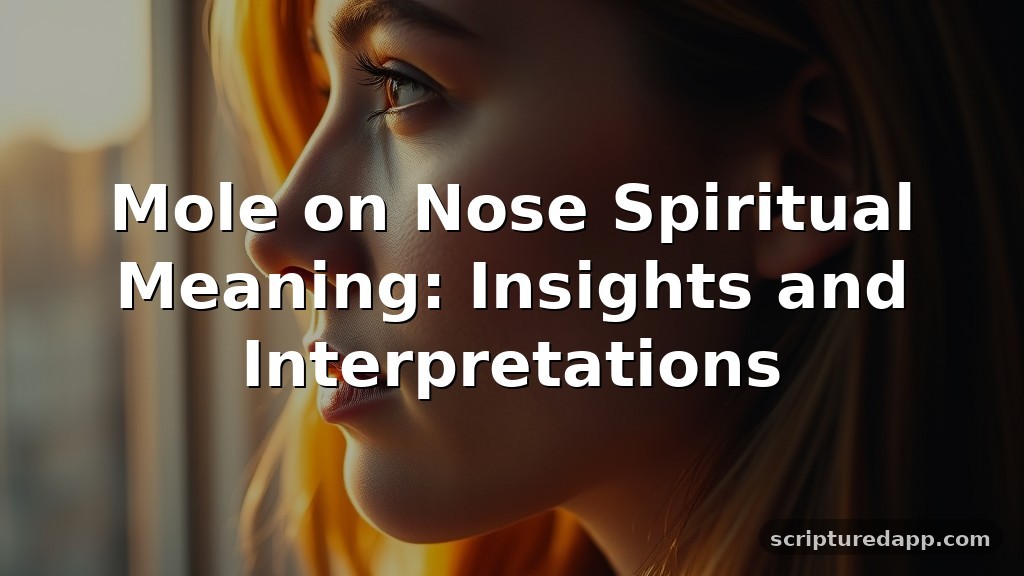 Mole on Nose Spiritual Meaning: Insights and Interpretations