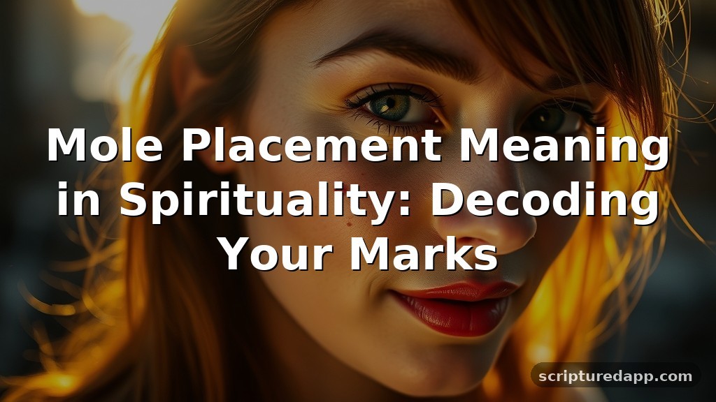 Mole Placement Meaning in Spirituality: Decoding Your Marks