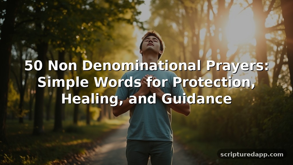 50 Non Denominational Prayers: Simple Words for Protection, Healing, and Guidance