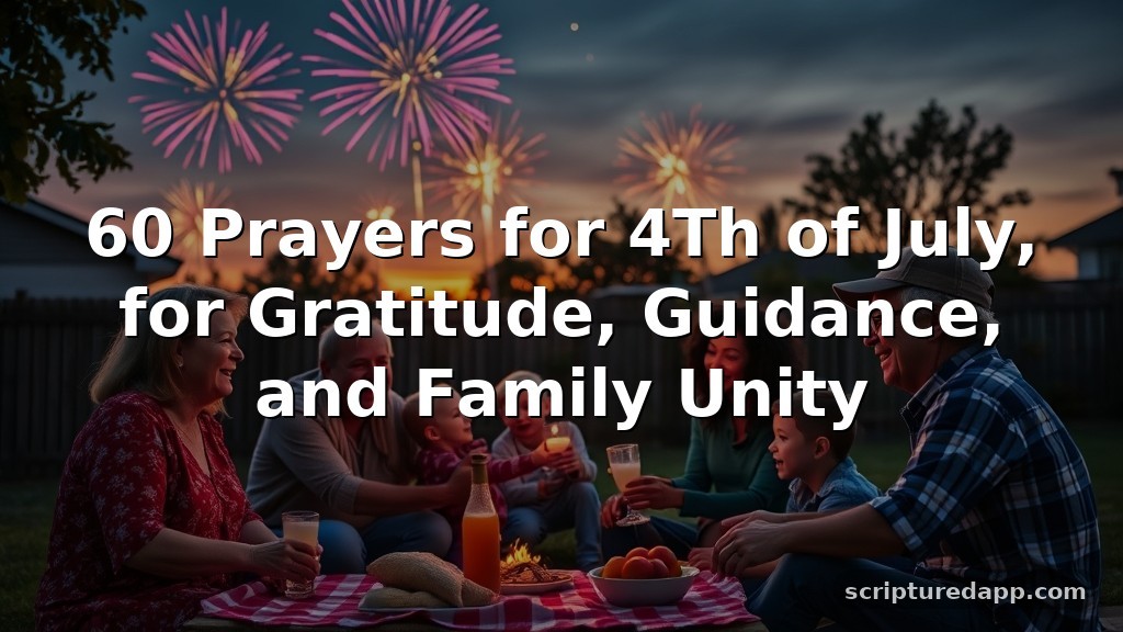 60 Prayers for 4Th of July, for Gratitude, Guidance, and Family Unity