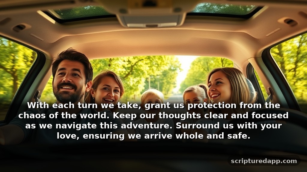 Prayer for Car Accident Protection on Your Journey: With each turn we take, grant us protection from the chaos of the world. Keep our thoughts clear and focused as we navigate this adventure. Surround us with your love, ensuring we arrive whole and safe.