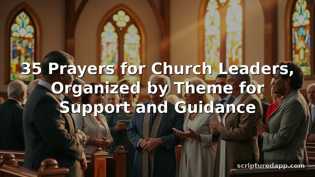 35 Prayers for Church Leaders, Organized by Theme for Support and Guidance