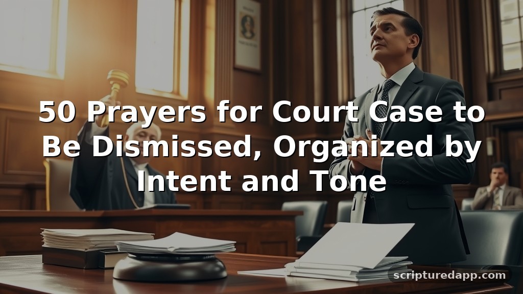 50 Prayers for Court Case to Be Dismissed, Organized by Intent and Tone