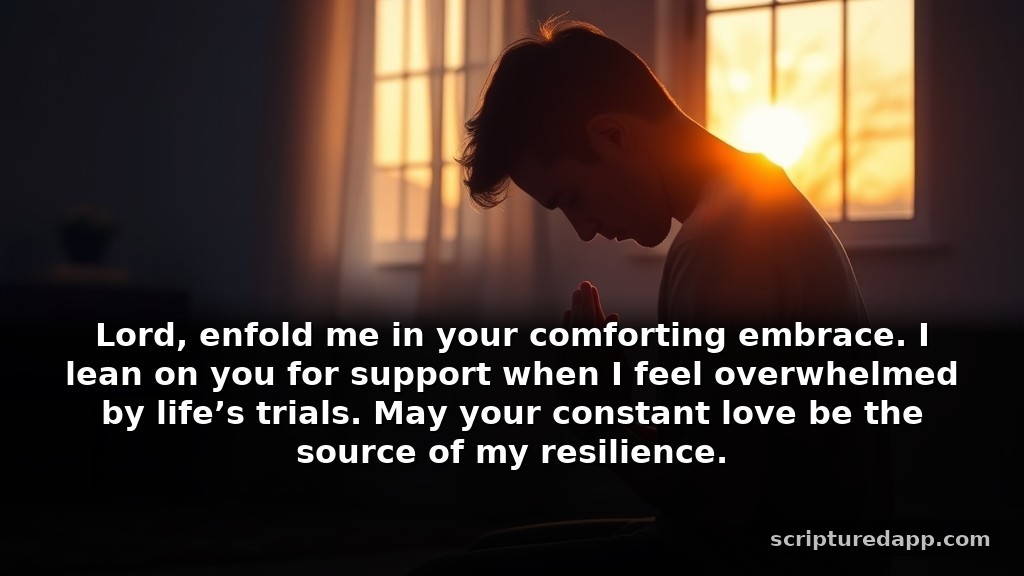 When You Need Protection: A Prayer for Immediate Help from God: Lord, enfold me in your comforting embrace. I lean on you for support when I feel overwhelmed by life’s trials. May your constant love be the source of my resilience.