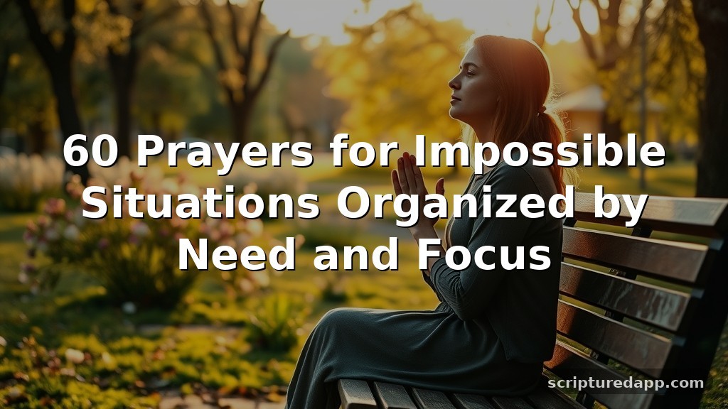 60 Prayers for Impossible Situations Organized by Need and Focus
