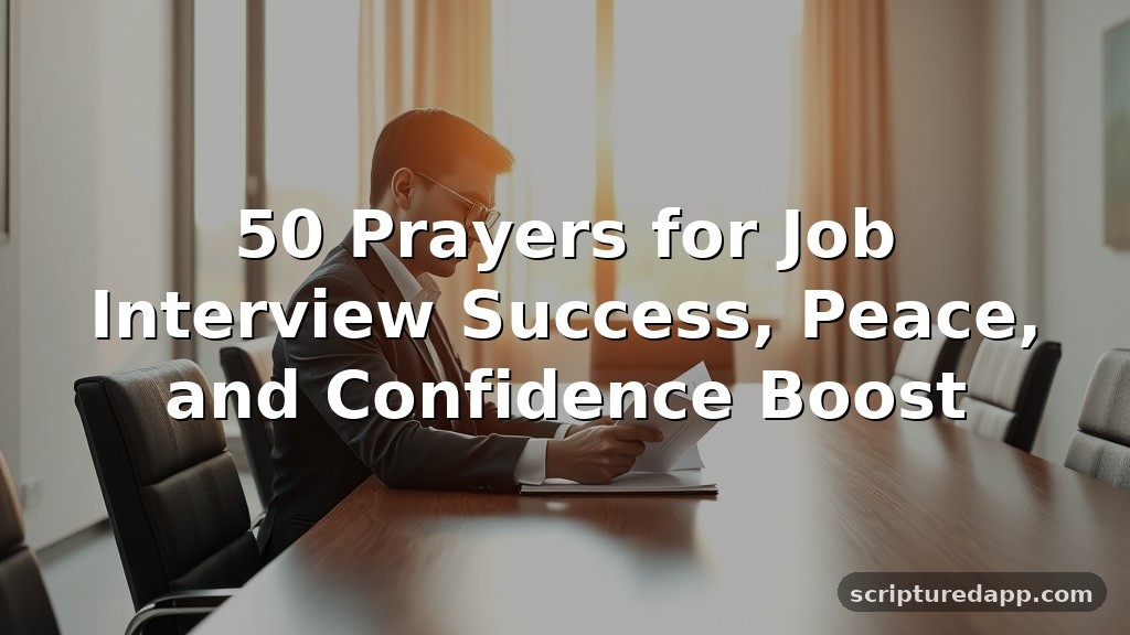 50 Prayers for Job Interview Success, Peace, and Confidence Boost