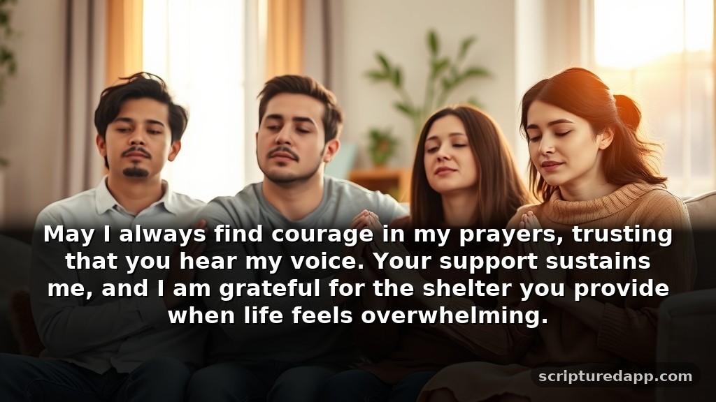Creative Prayers for Judgement in Times of Protection: May I always find courage in my prayers, trusting that you hear my voice. Your support sustains me, and I am grateful for the shelter you provide when life feels overwhelming.