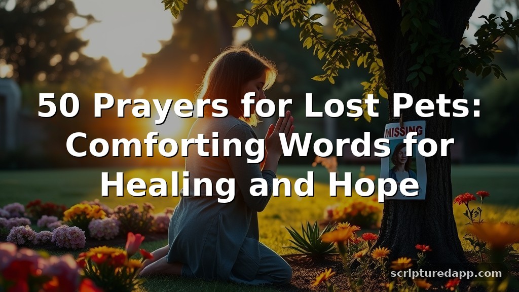 50 Prayers for Lost Pets: Comforting Words for Healing and Hope