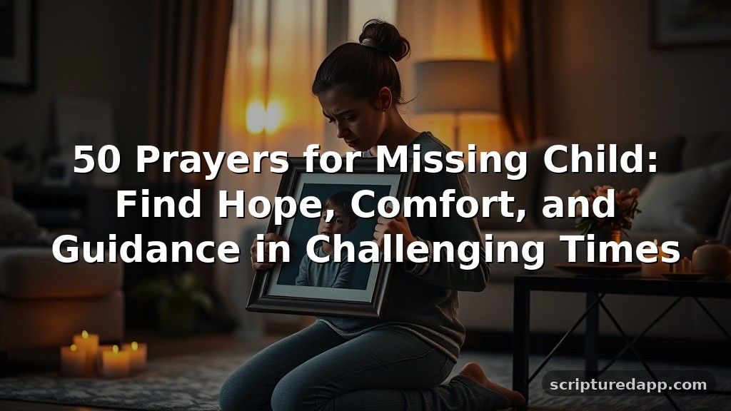 50 Prayers for Missing Child: Find Hope, Comfort, and Guidance in Challenging Times