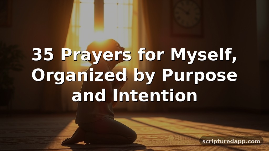 35 Prayers for Myself, Organized by Purpose and Intention