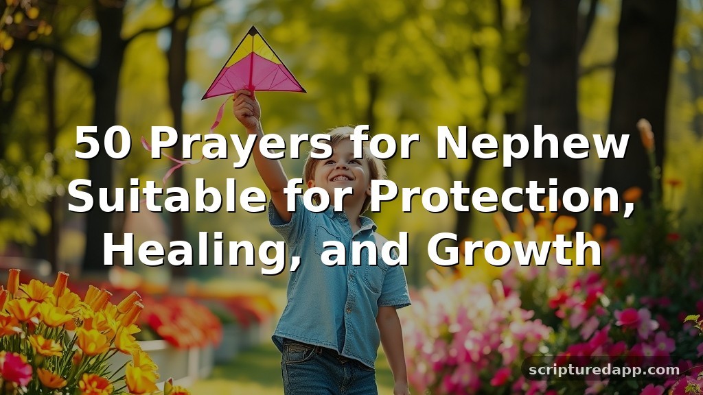50 Prayers for Nephew Suitable for Protection, Healing, and Growth