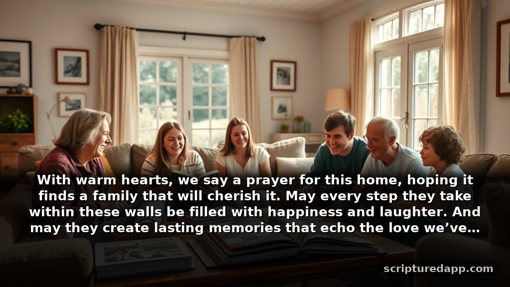 Cute Prayer for Selling a House for Families: With warm hearts, we say a prayer for this home, hoping it finds a family that will cherish it. May every step they take within these walls be filled with happiness and laughter. And may they create lasting memories that echo the love we’ve experienced here.